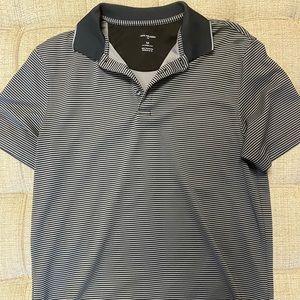 Men’s Van Heusen Air classic fit black & gray striped polo size medium